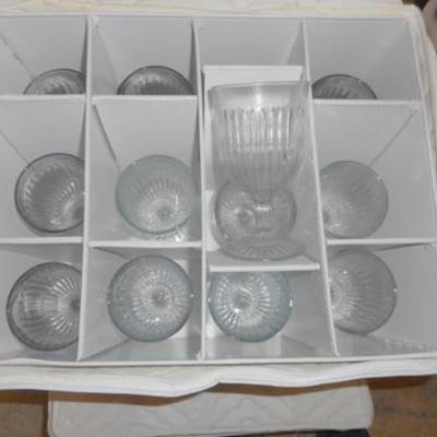 Lot 811 - 36 Glass Goblets w/ storage cases