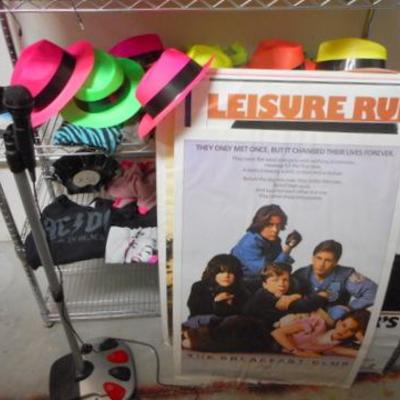 Lot 815 - 80s Prom Theme / Karaoke Machine & Stainless Bakers Rack