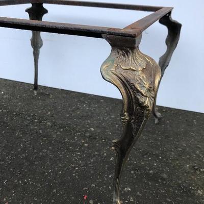 #96 - Ornate Brass Side Table Frame 