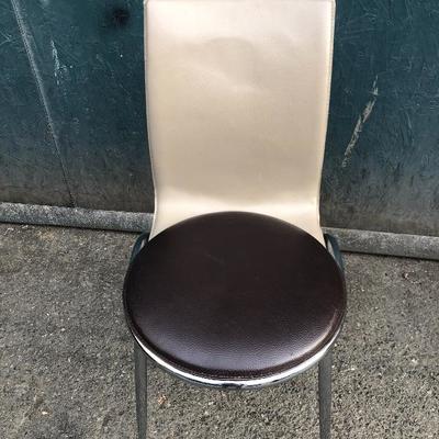 #41 - Modern Tan and Brown Leather Chair