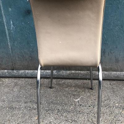 #41 - Modern Tan and Brown Leather Chair