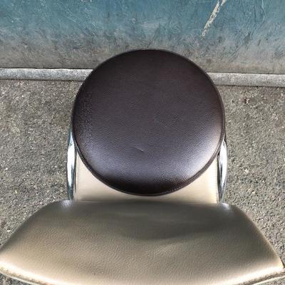 #41 - Modern Tan and Brown Leather Chair