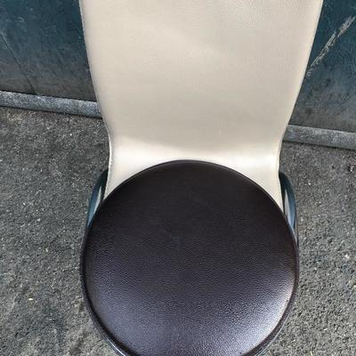 #41 - Modern Tan and Brown Leather Chair