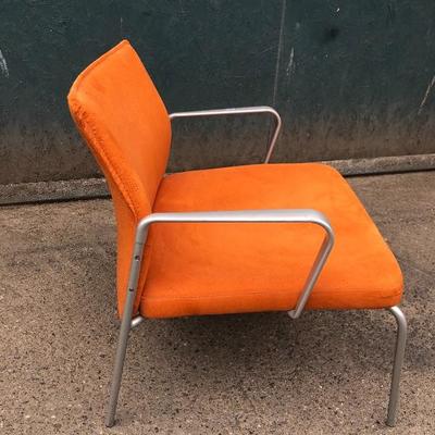 #85 - Mid Century Modern Keilhauer Orange Chair European Design