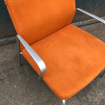 #85 - Mid Century Modern Keilhauer Orange Chair European Design