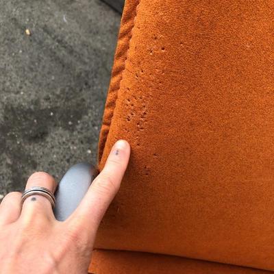 #85 - Mid Century Modern Keilhauer Orange Chair European Design