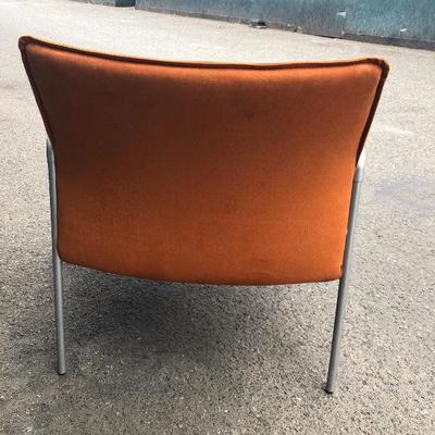 #85 - Mid Century Modern Keilhauer Orange Chair European Design