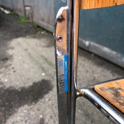#98 - Mid Century Modern David Rowland 40/4 Bent Plywood Stacking Chairs