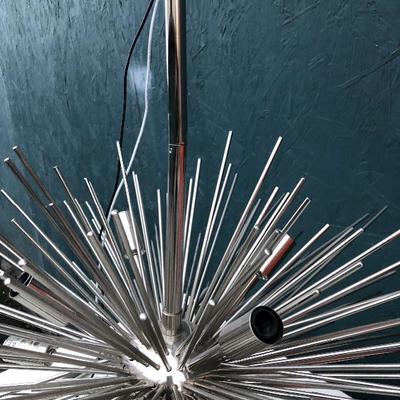 #101 - Mid Century Chrome Starburst Chandelier 