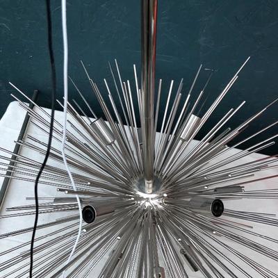 #101 - Mid Century Chrome Starburst Chandelier 