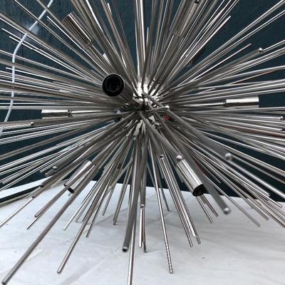 #101 - Mid Century Chrome Starburst Chandelier 