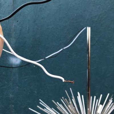 #101 - Mid Century Chrome Starburst Chandelier 