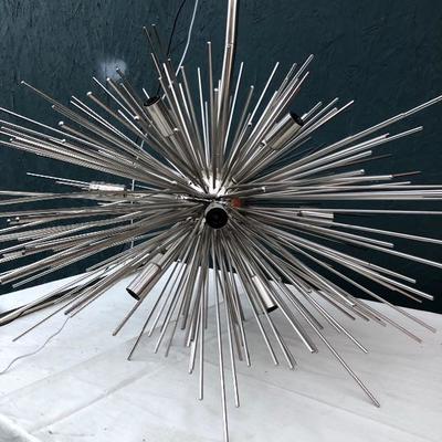 #101 - Mid Century Chrome Starburst Chandelier 