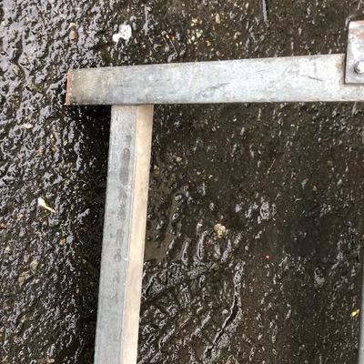 #104 - Vintage Steel Frame "Men Working" A-Frame Sign 
