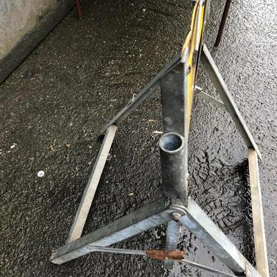 #104 - Vintage Steel Frame "Men Working" A-Frame Sign 