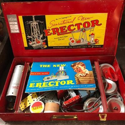 #105 - Collection of Three Erector Sets
