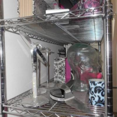 Lot 817  Fashionista Lot w/ Bakers Rack / Lots of Cool Misc. 