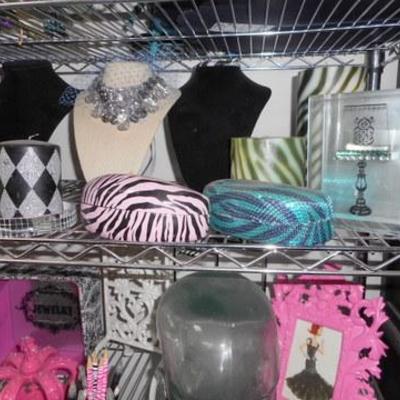 Lot 817  Fashionista Lot w/ Bakers Rack / Lots of Cool Misc. 
