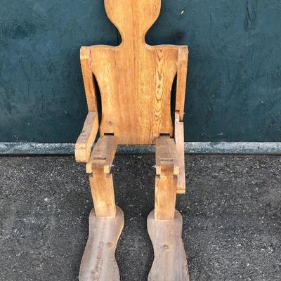 #88 - Vintage Wooden Man with Movable Joints Sculpture Statue