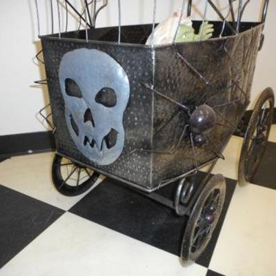 Lot 674 - Awesome Metal Halloween Coffin Wagon