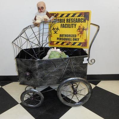 Lot 674 - Awesome Metal Halloween Coffin Wagon
