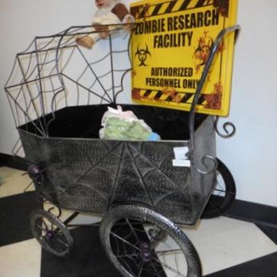Lot 674 - Awesome Metal Halloween Coffin Wagon