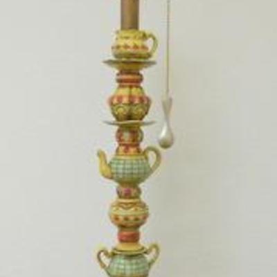 Lot 679 - Unique Whisical Teacup Teapot Lamp 