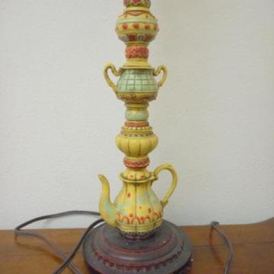 Lot 679 - Unique Whisical Teacup Teapot Lamp 