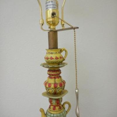Lot 679 - Unique Whisical Teacup Teapot Lamp 