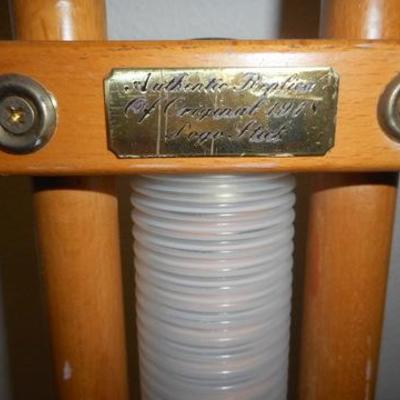 Lot 680 - NICE Lg. Wooden Boat Ice Bucket & & Wooden Pogo Stick
