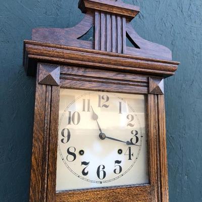 #33 - Vintage Ansonia Eight Day Wall Clock w/ Cathedral Gong