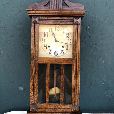 #33 - Vintage Ansonia Eight Day Wall Clock w/ Cathedral Gong