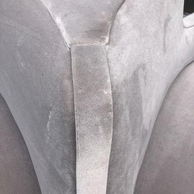 #89 - Vintage Lavender Velvet Round Conversation Couch