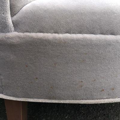 #89 - Vintage Lavender Velvet Round Conversation Couch
