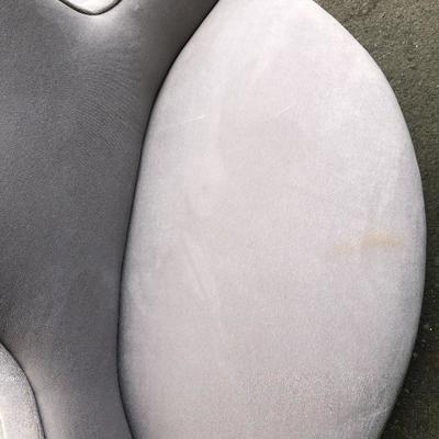 #89 - Vintage Lavender Velvet Round Conversation Couch