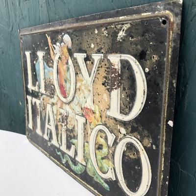 #112 - Lloyd Italico Collectible Metal Sign