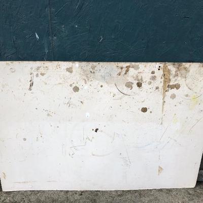 #114 - Vintage L&L Builders Gold Medallion Cardboard Sign