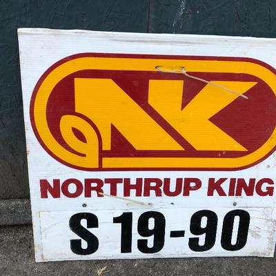 #78 - Vintage Northrup King Farm Seeds Advertisement Sign