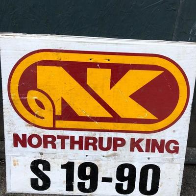 #78 - Vintage Northrup King Farm Seeds Advertisement Sign