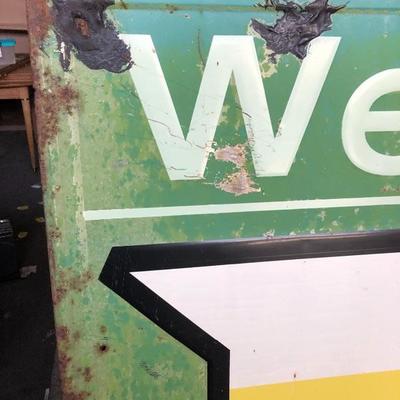 #116 - Vintage Large S&H â€œWe Give Green Stampsâ€ Collectable Metal Sign