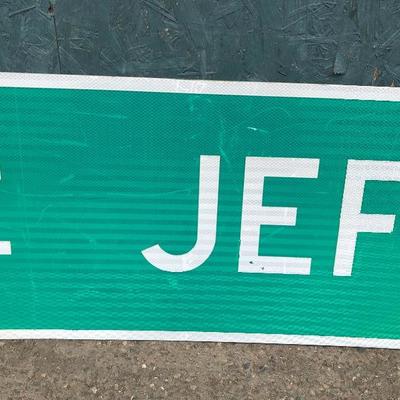 #18 - Large East Jefferson St Reflective Street Sign