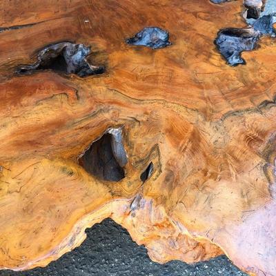 #17 - Live Edge Redwood Burl Coffee Table