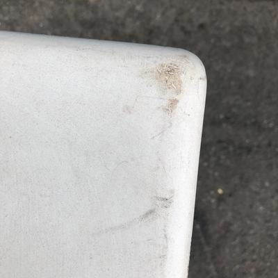 #117 - Vintage Metal School Desk with Book Pocket