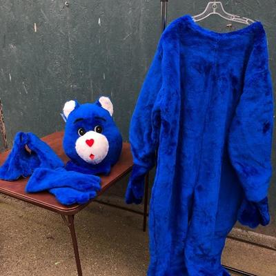 #118 - Fuzzy Blue Bear Mascot Costume 