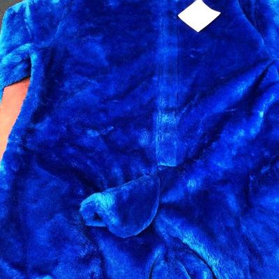 #118 - Fuzzy Blue Bear Mascot Costume 