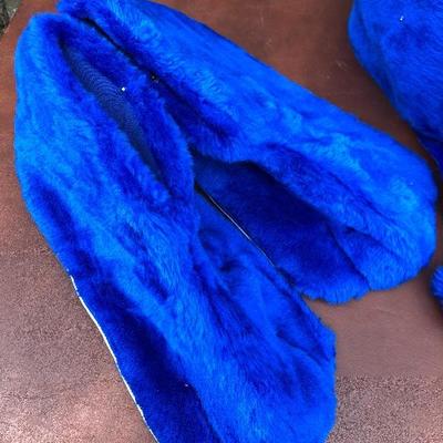 #118 - Fuzzy Blue Bear Mascot Costume 