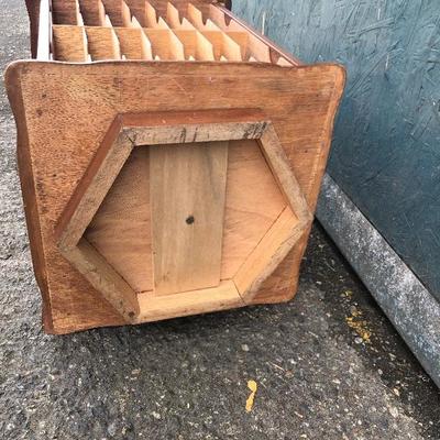 #119 - Vintage Wood Rotating VHS Storage 