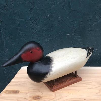 #121 - Three Painted Duck Decoys and Stand
