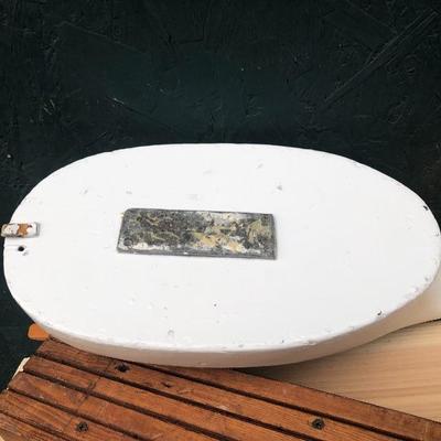 #122 - Vintage Wood Swan Decoy with Stand