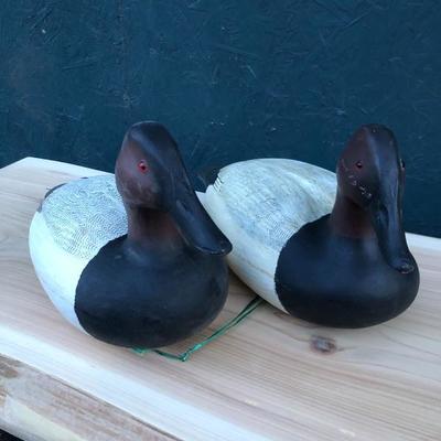 #124 - Pair of Hand Painted L. Rucker Duck Decoys 